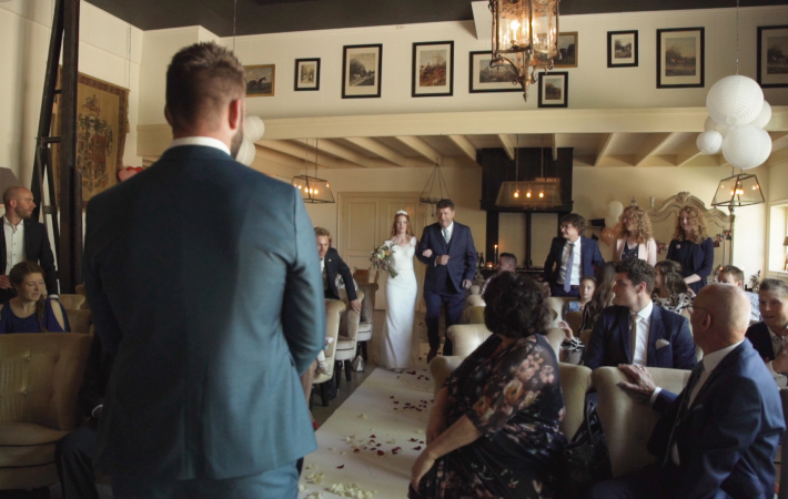 Reyer en Lucielle binnenkomst ceremonie